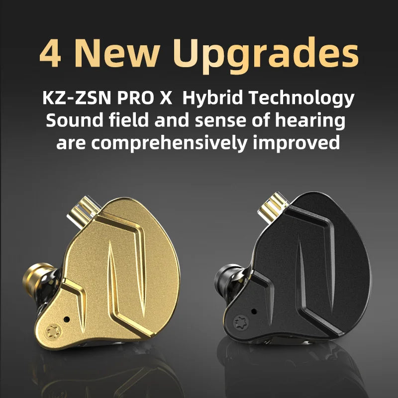 KZ ZSN Pro X 1DD 1BA Metal HIFI In Ear Earphone Bass Earbuds Hybrid Driver Sport Headset Very Low Voice For ZSX ZAX ASX EDX Z1