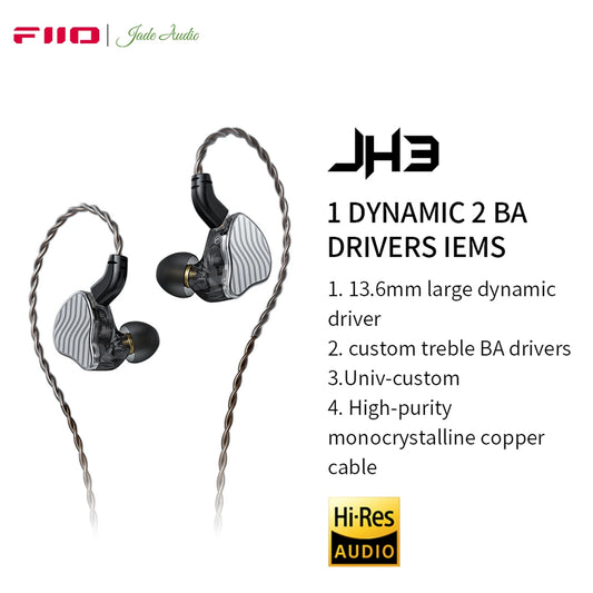 FiiO JadeAudio JH3 1DD+2BA IEMS