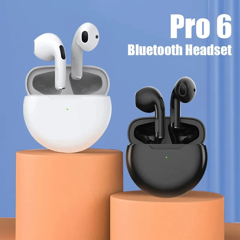 Original Pro 6 Pro6 Earphone Mini Wireless Bluetooth 5.0 Headphones High Fidelity Stereo Music Headset for Huawei Xiaomi iPhone