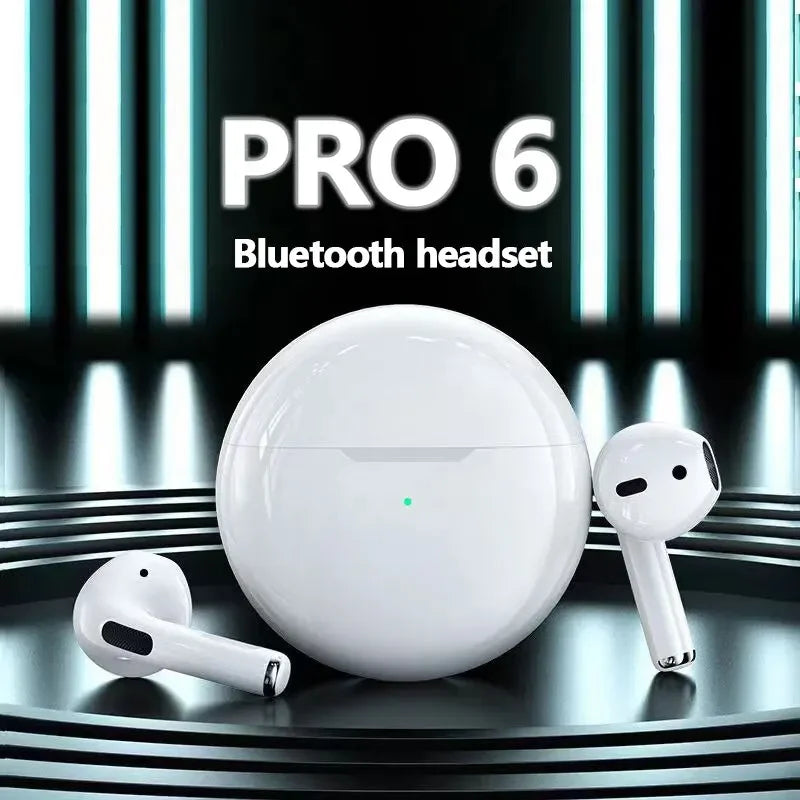 Original Pro 6 Pro6 Earphone Mini Wireless Bluetooth 5.0 Headphones High Fidelity Stereo Music Headset for Huawei Xiaomi iPhone