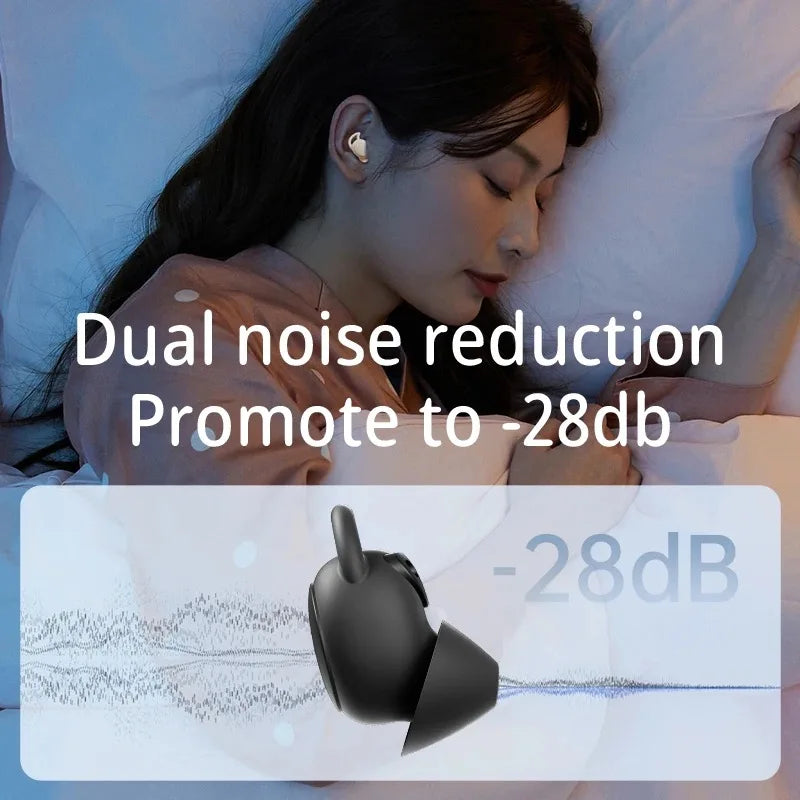 2024 NEW Wireless Mini Sleep Bluetooth Earbuds APP Headphones Noise Cancelling Earphone Invisiable Headset Music For All Phones