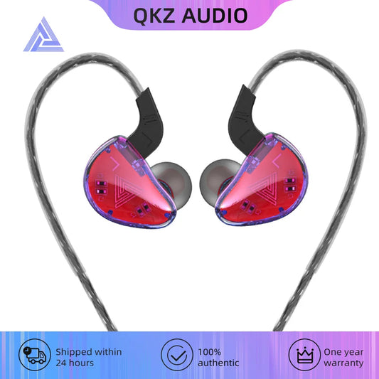 Original QKZ AK9 Wired Earphones In-Ear 3.5mm AUX HiFi Heavy Bass With MIC HD Calling For Live Streaming Music Games Sports